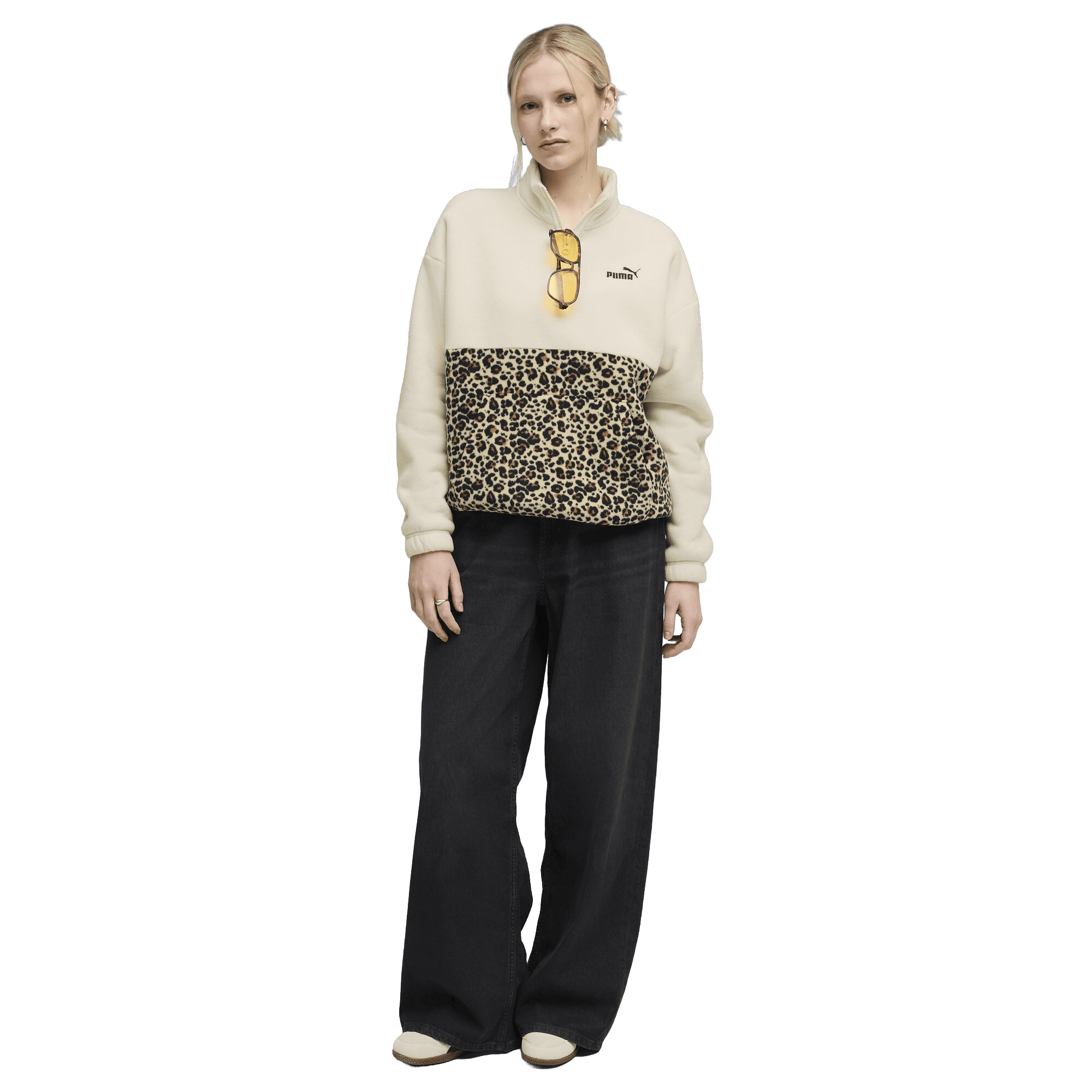 Essentials Animal Print Relaxed Crew