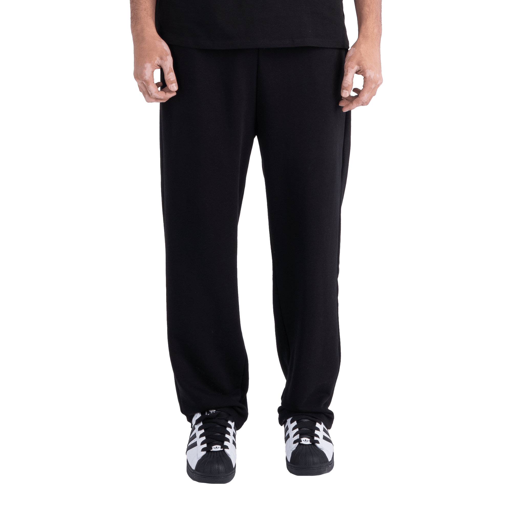 Fitsole Black Wide Leg Sweatpants