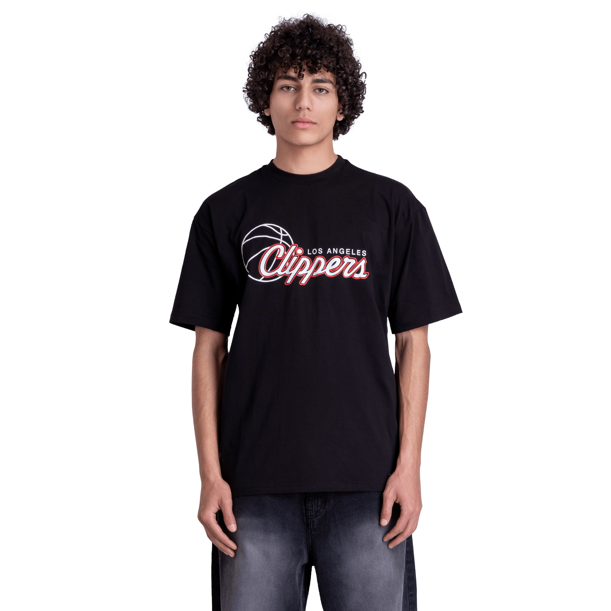 Clippers Front Printed Black Tee