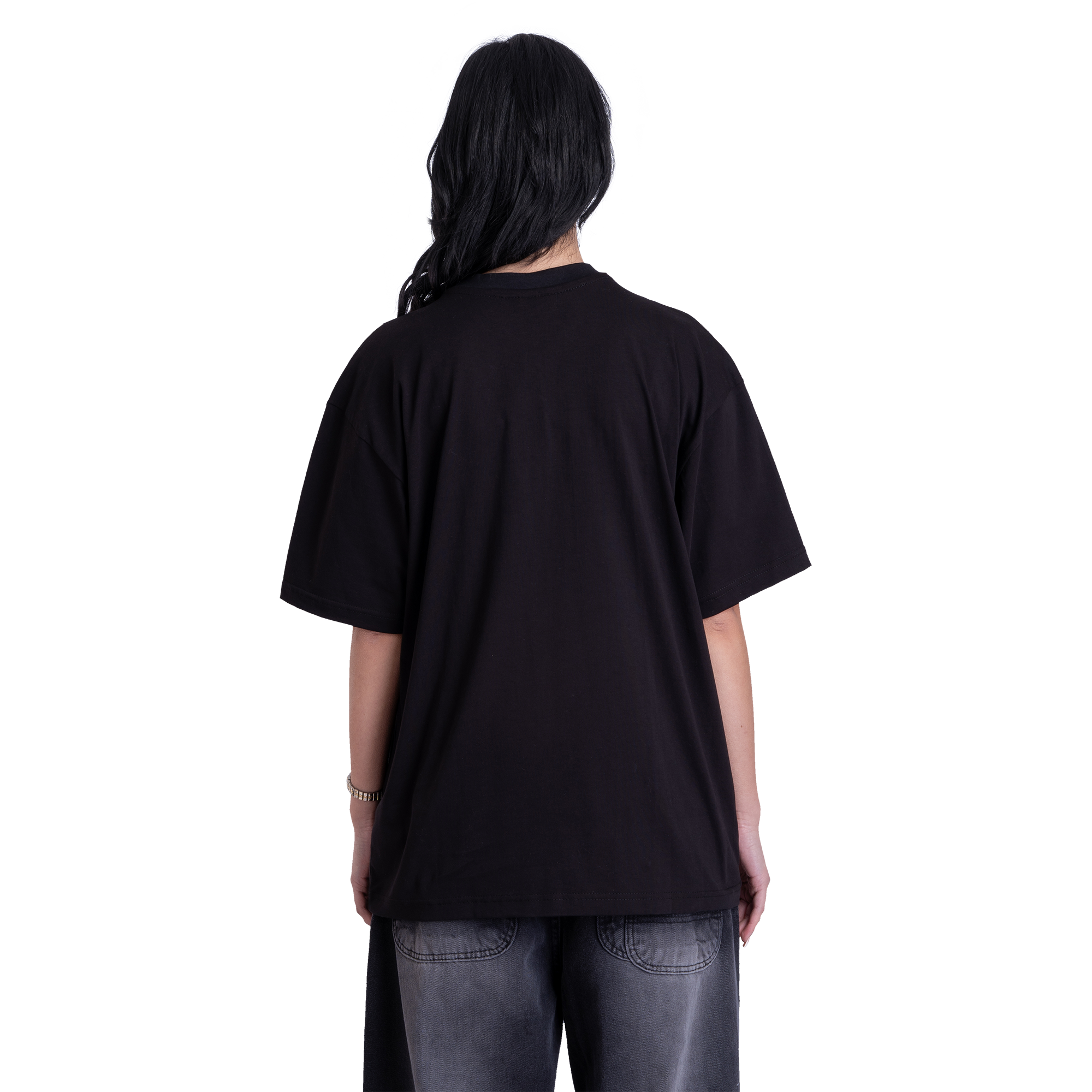 GSW002 Front Printed Black Tee