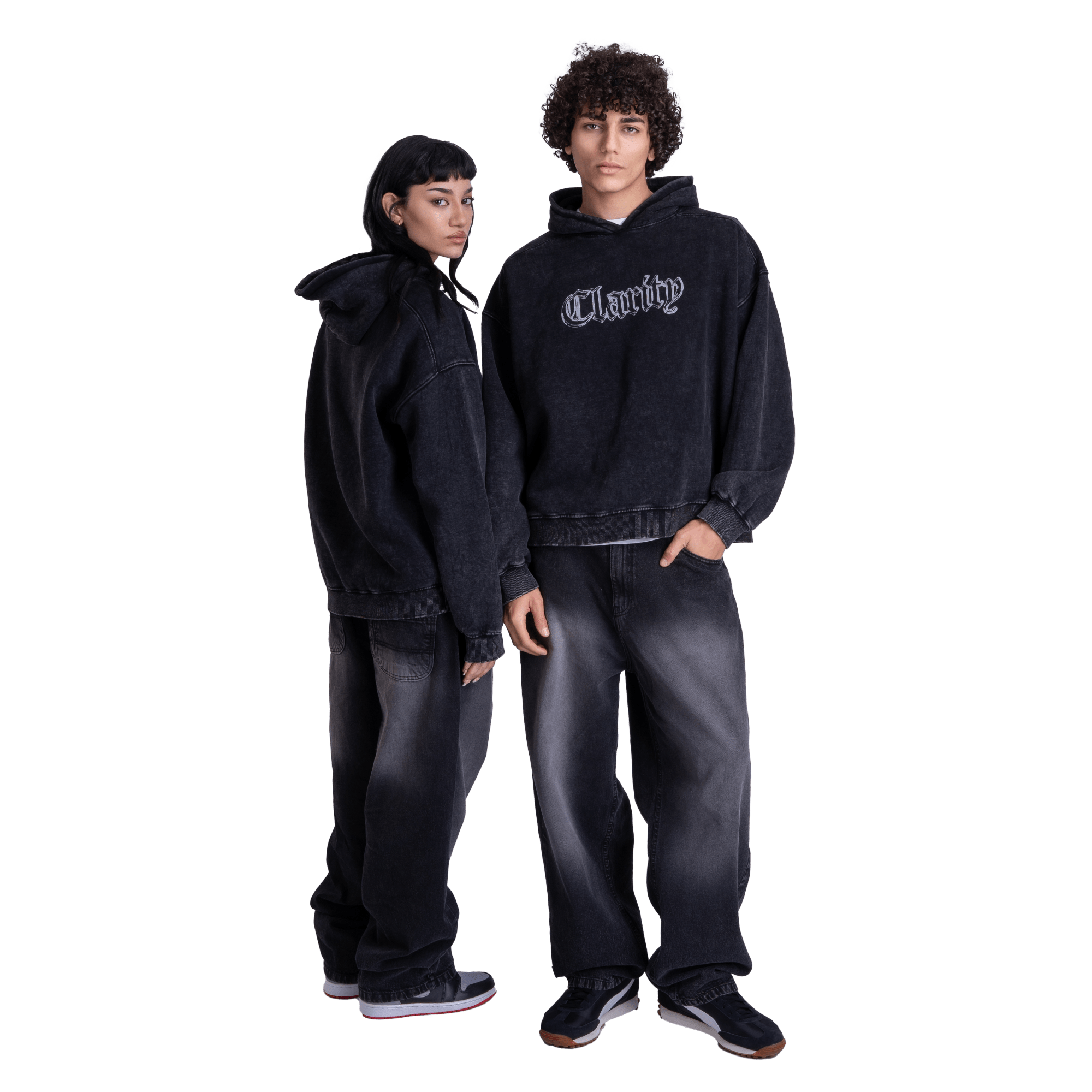 Fitsole Stone Wash Black Pants