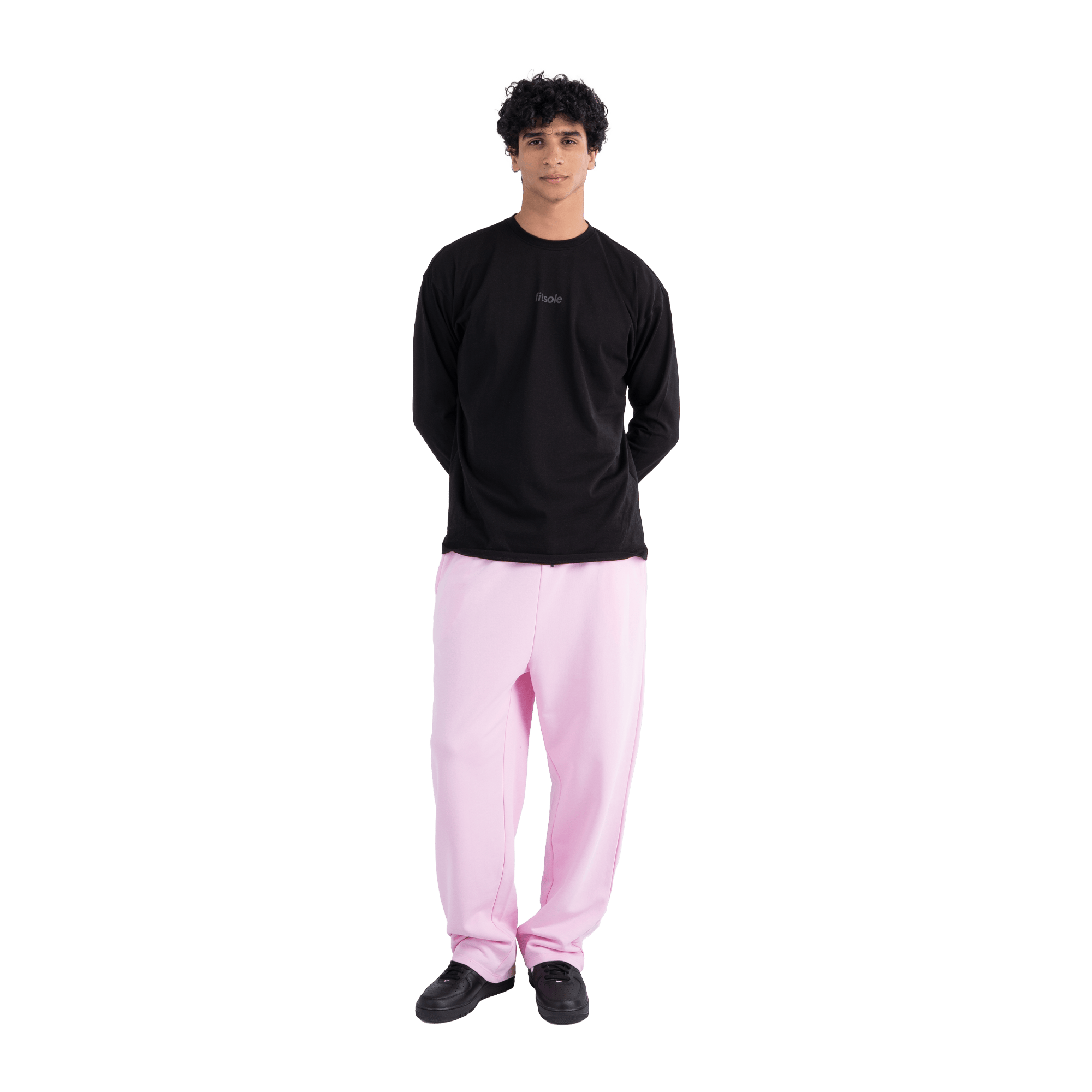 Fitsole Pink Wide Leg Sweatpants