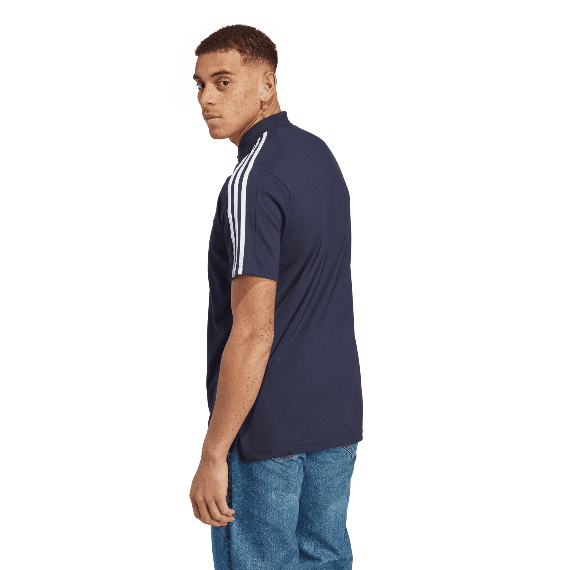 Essentials Piqué Embroidered Small Logo 3-Stripes Polo Shirt