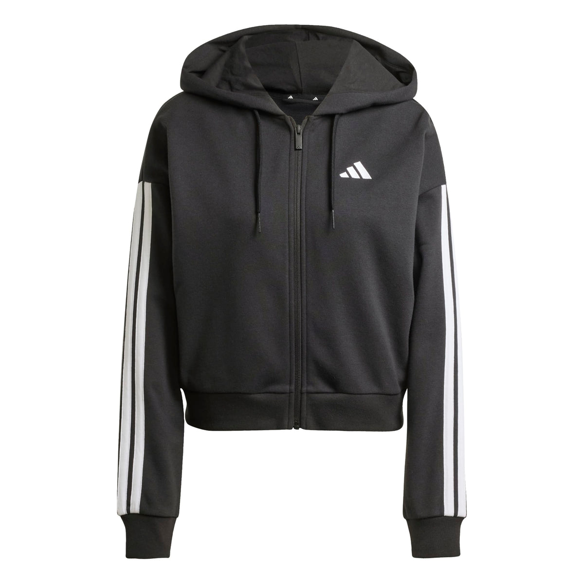 Essentials 3-Stripes French Terry Full-Zip Hoodie