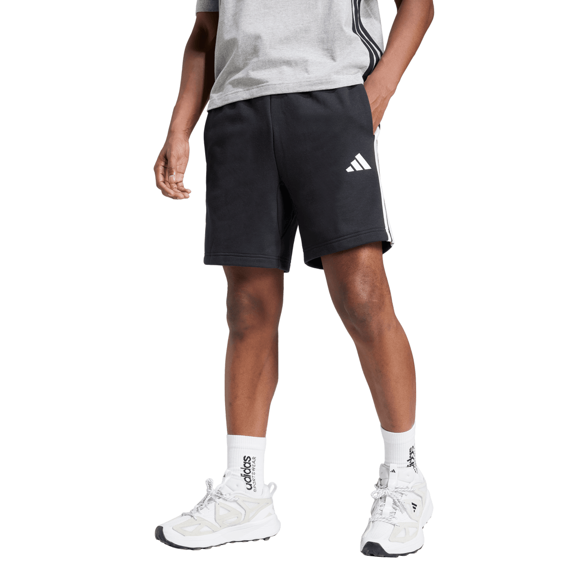 ESSENTIALS THREE STRIPES FRENCH TERRY SHORTS