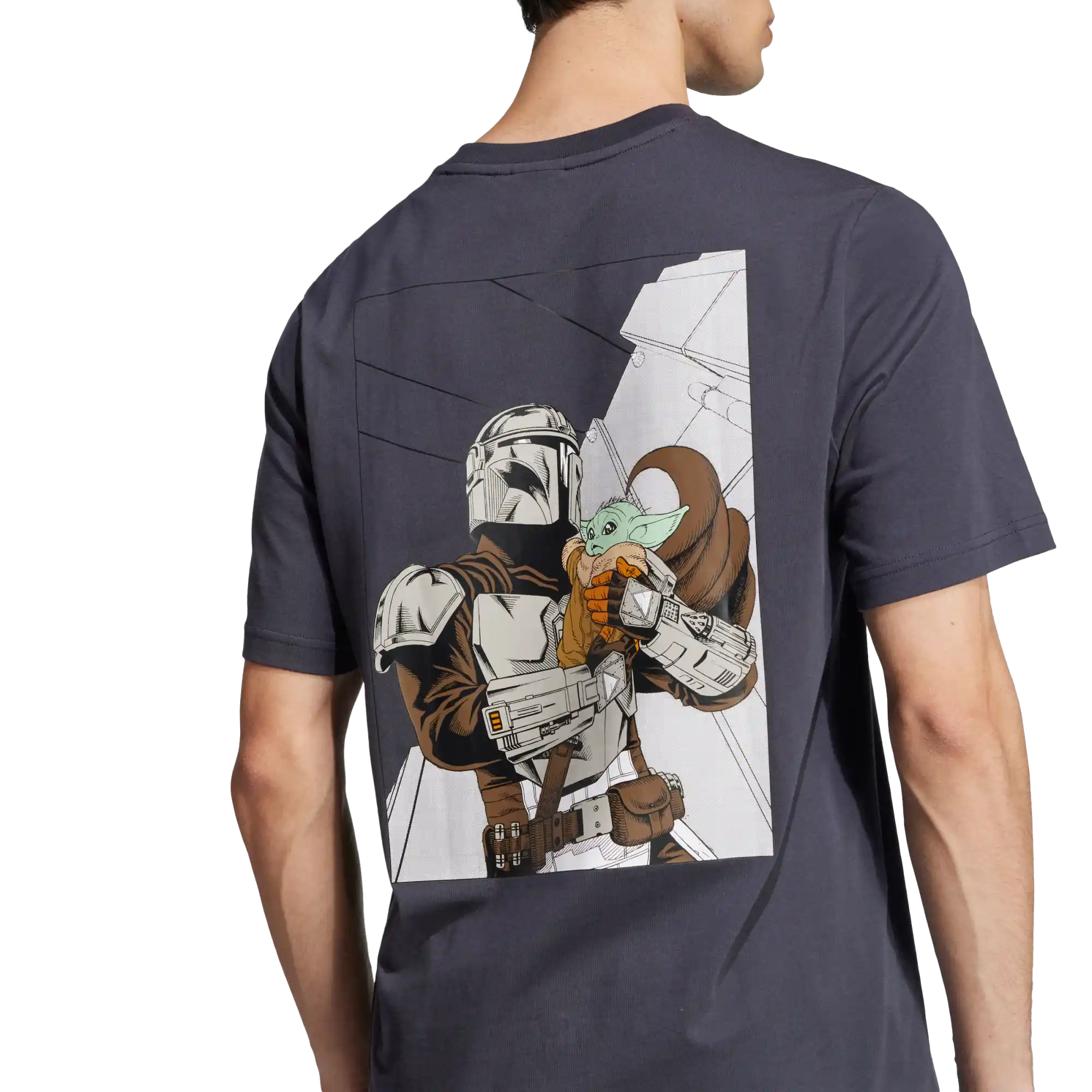 ADIDAS STAR WARS THE MANDALORIAN T-SHIRT REGULAR FIT BACK GRAPHIC