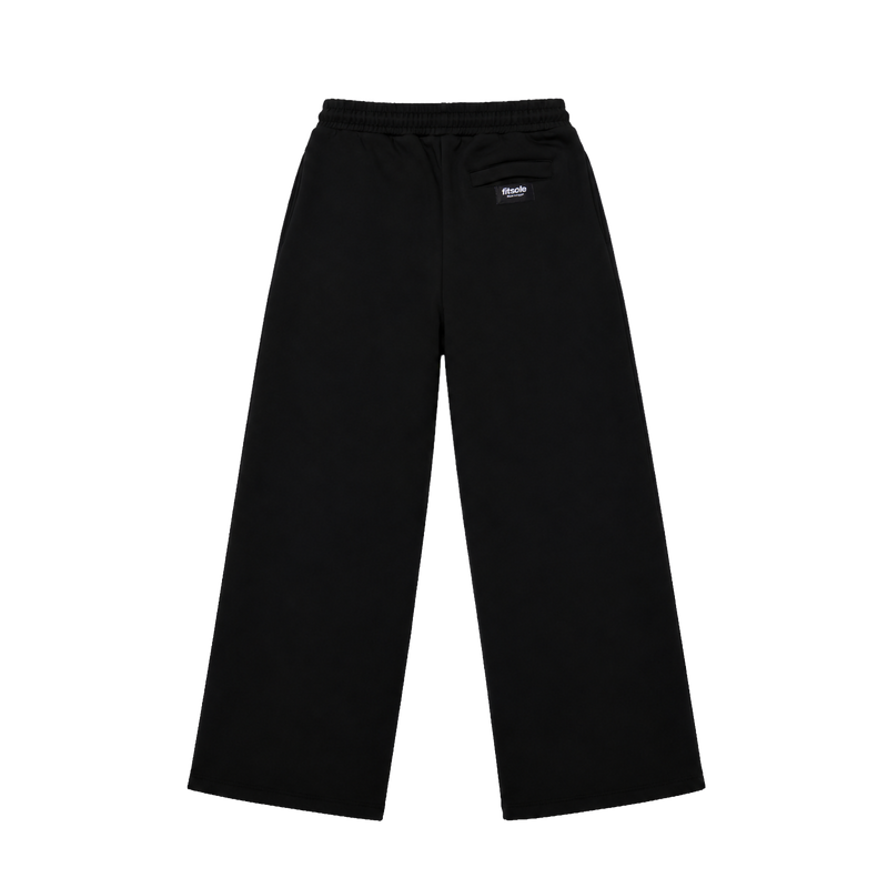 Fitsole Pleated Black Pants