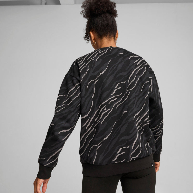 Puma Essentials+ Animal AOP Fleece Crew Sweatshirt