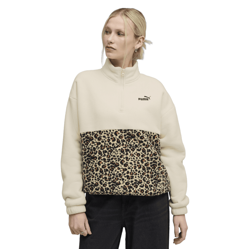 Essentials Animal Print Relaxed Crew