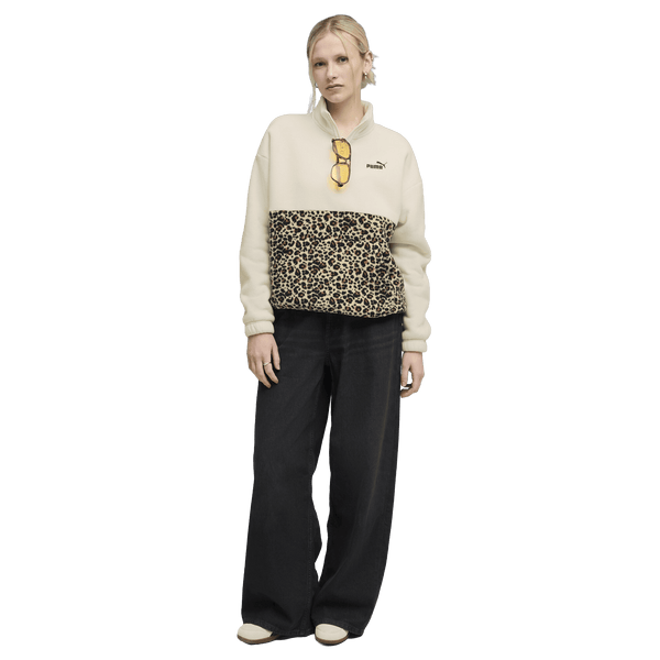 Essentials Animal Print Relaxed Crew