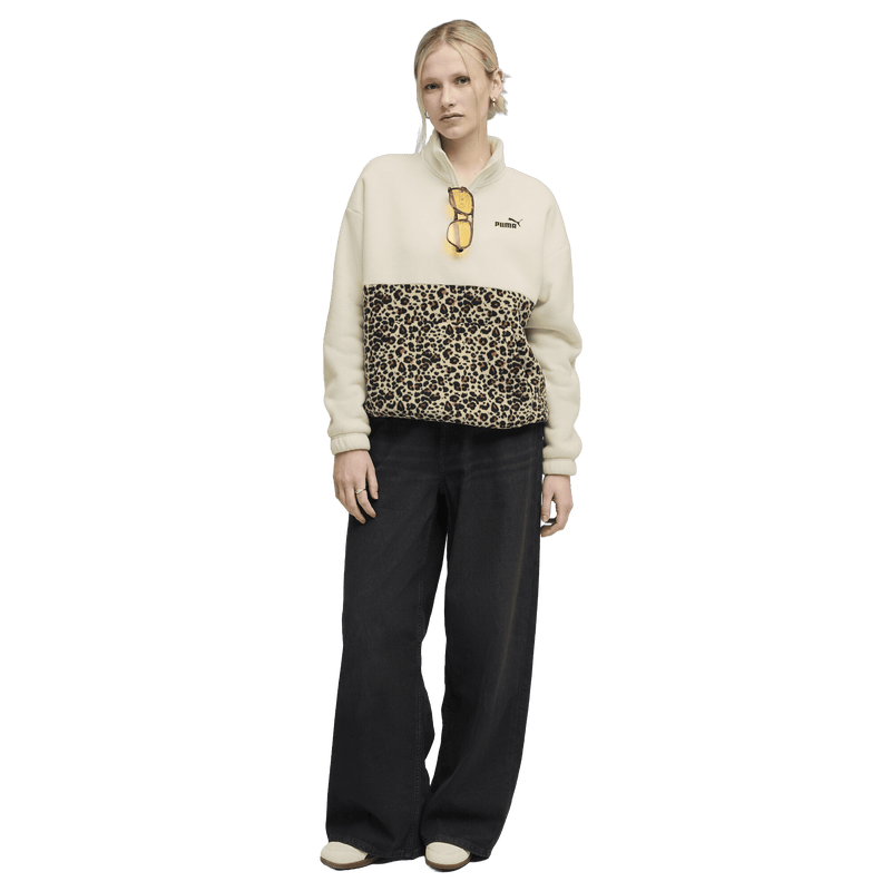 Essentials Animal Print Relaxed Crew