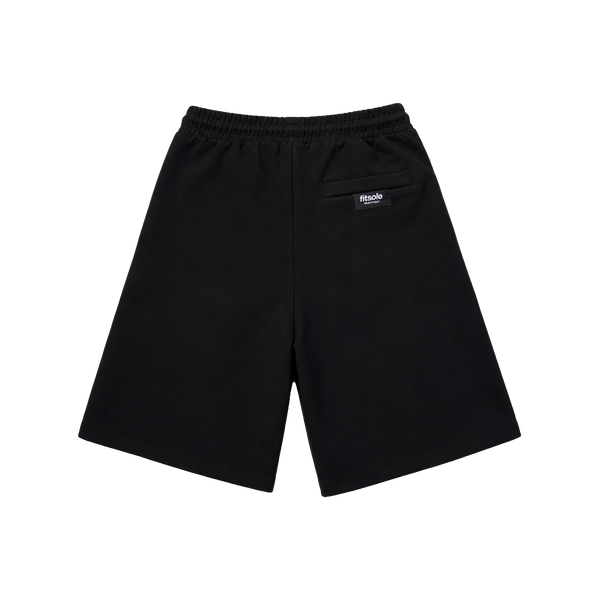 Fitsole Plaated black Shorts|