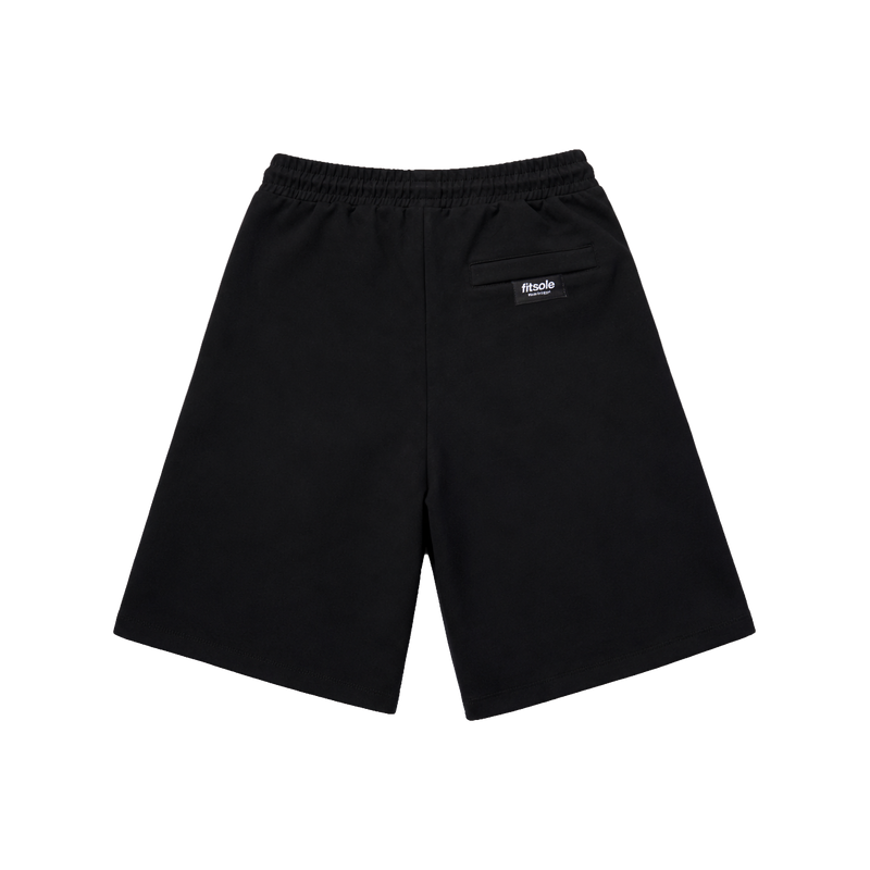 Fitsole Plaated black Shorts|