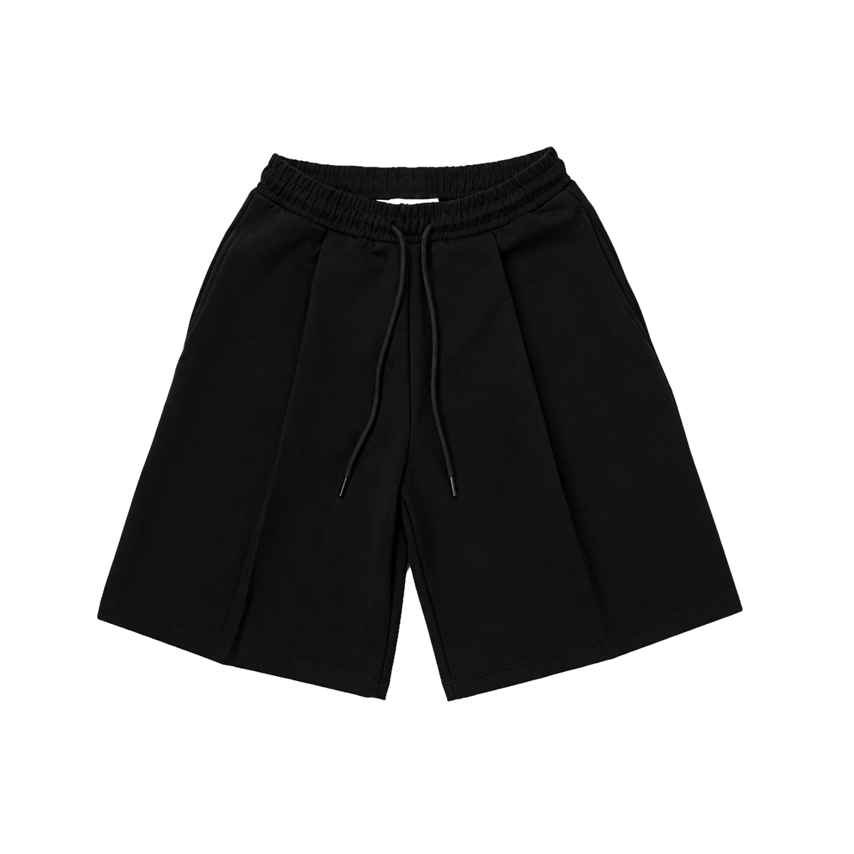 Fitsole Plaated black Shorts|