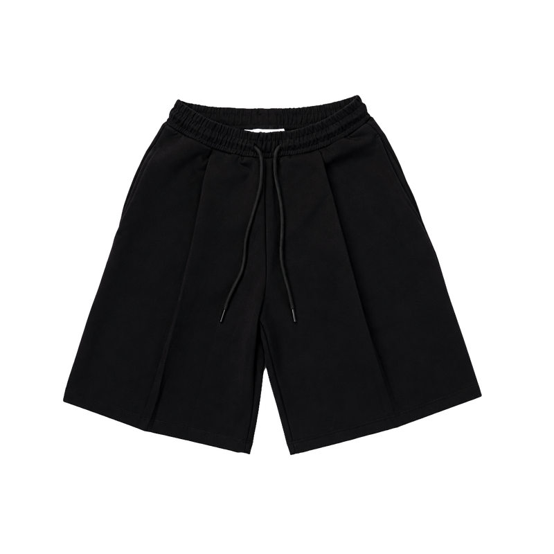 Fitsole Plaated black Shorts|