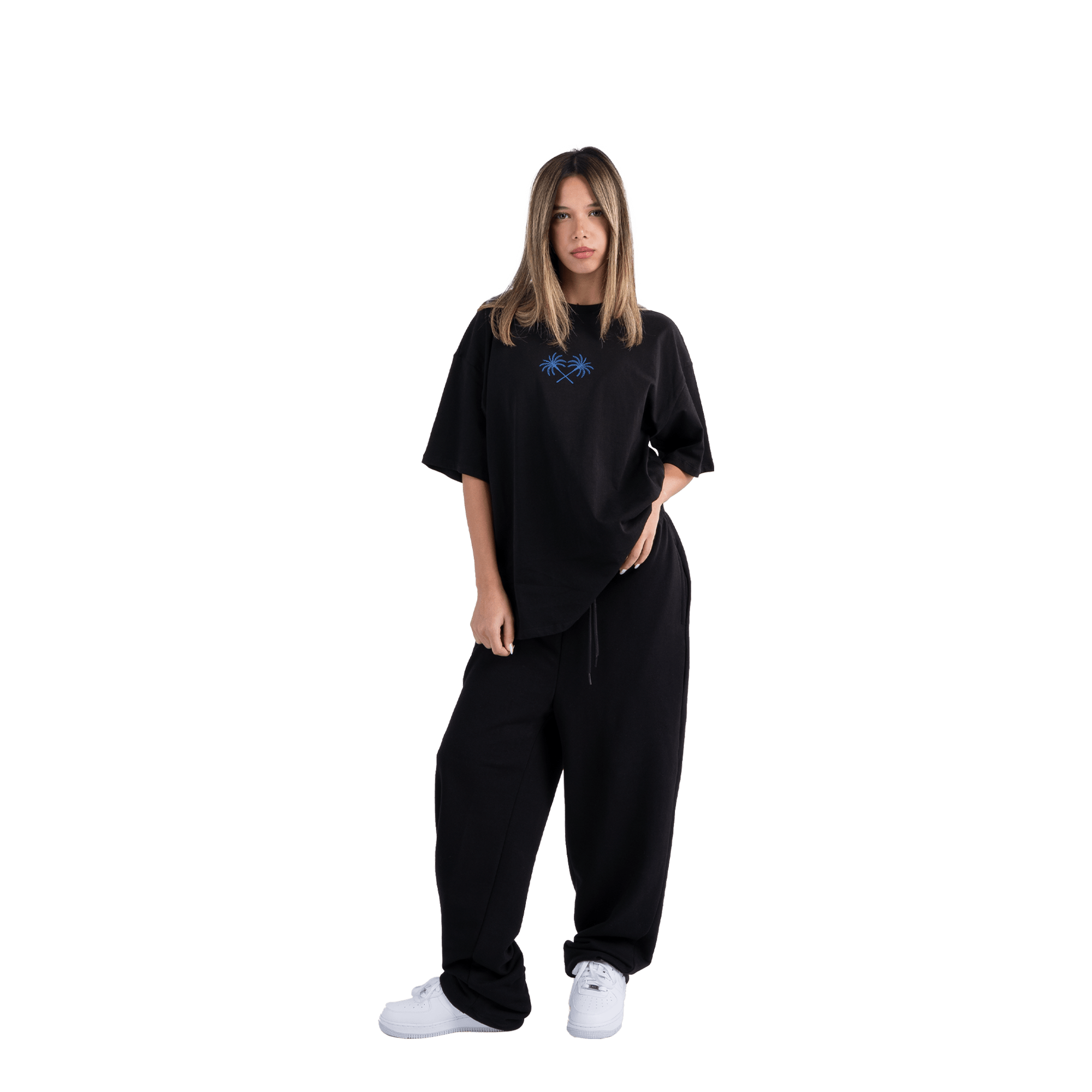 Fitsole Black Wide Leg Sweatpants