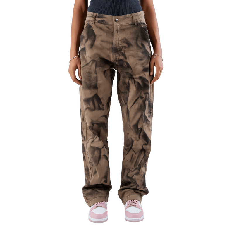 Fitsole Grungy Tie-Die Black Pants