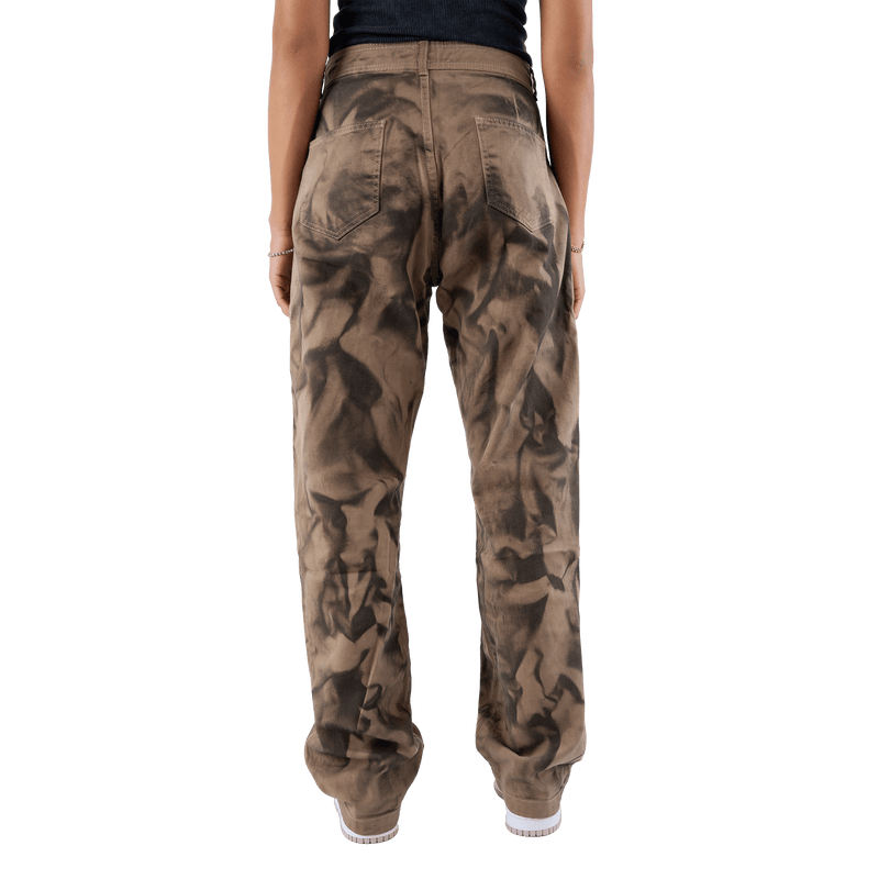 Fitsole Grungy Tie-Die Black Pants