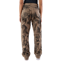Fitsole Grungy Tie-Die Black Pants