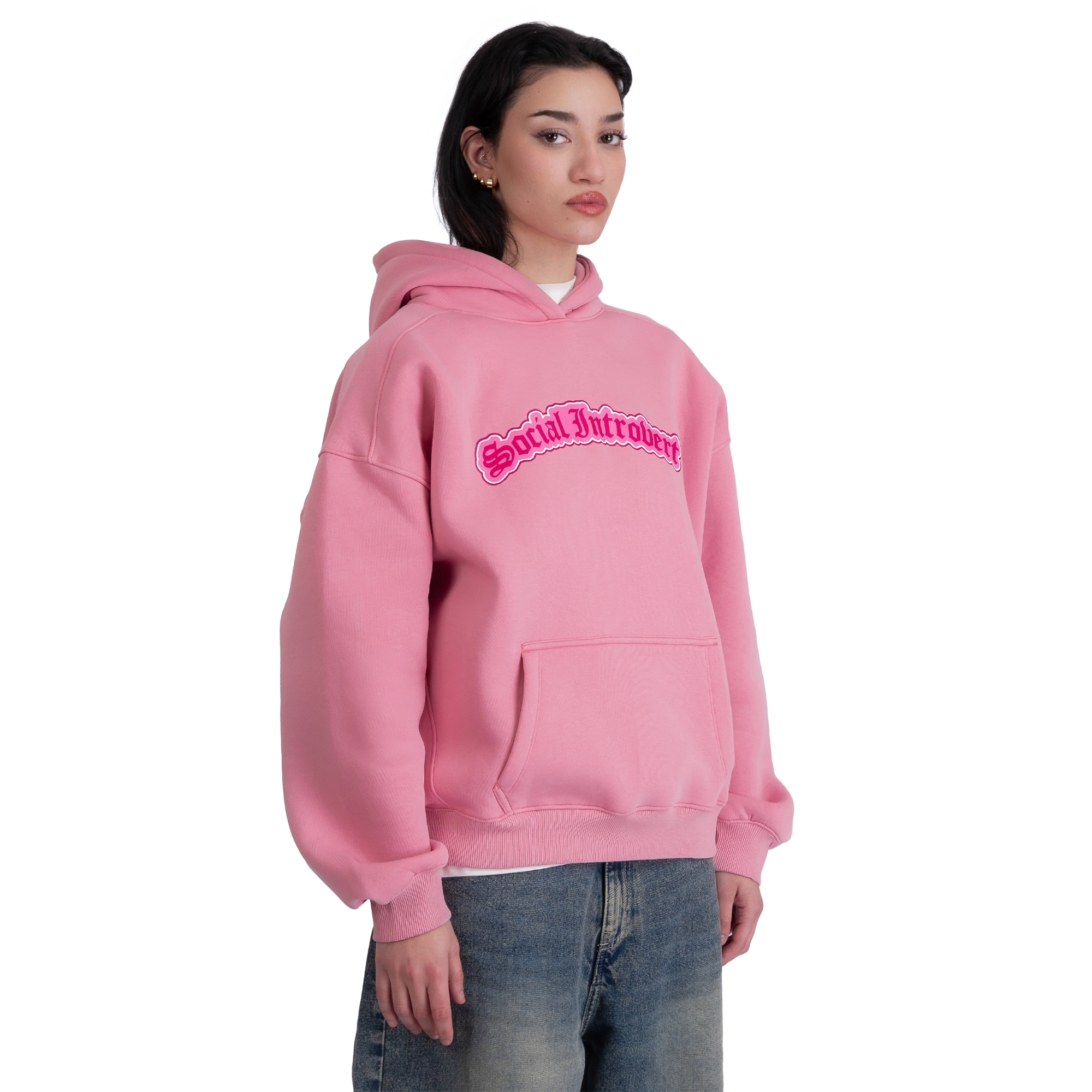 Pink Social introvert Hoodie