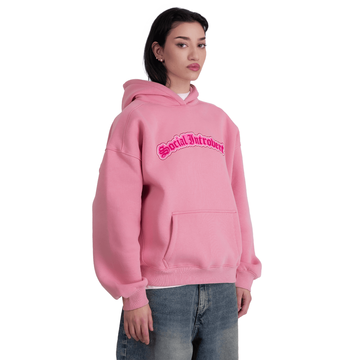 Pink Social introvert Hoodie
