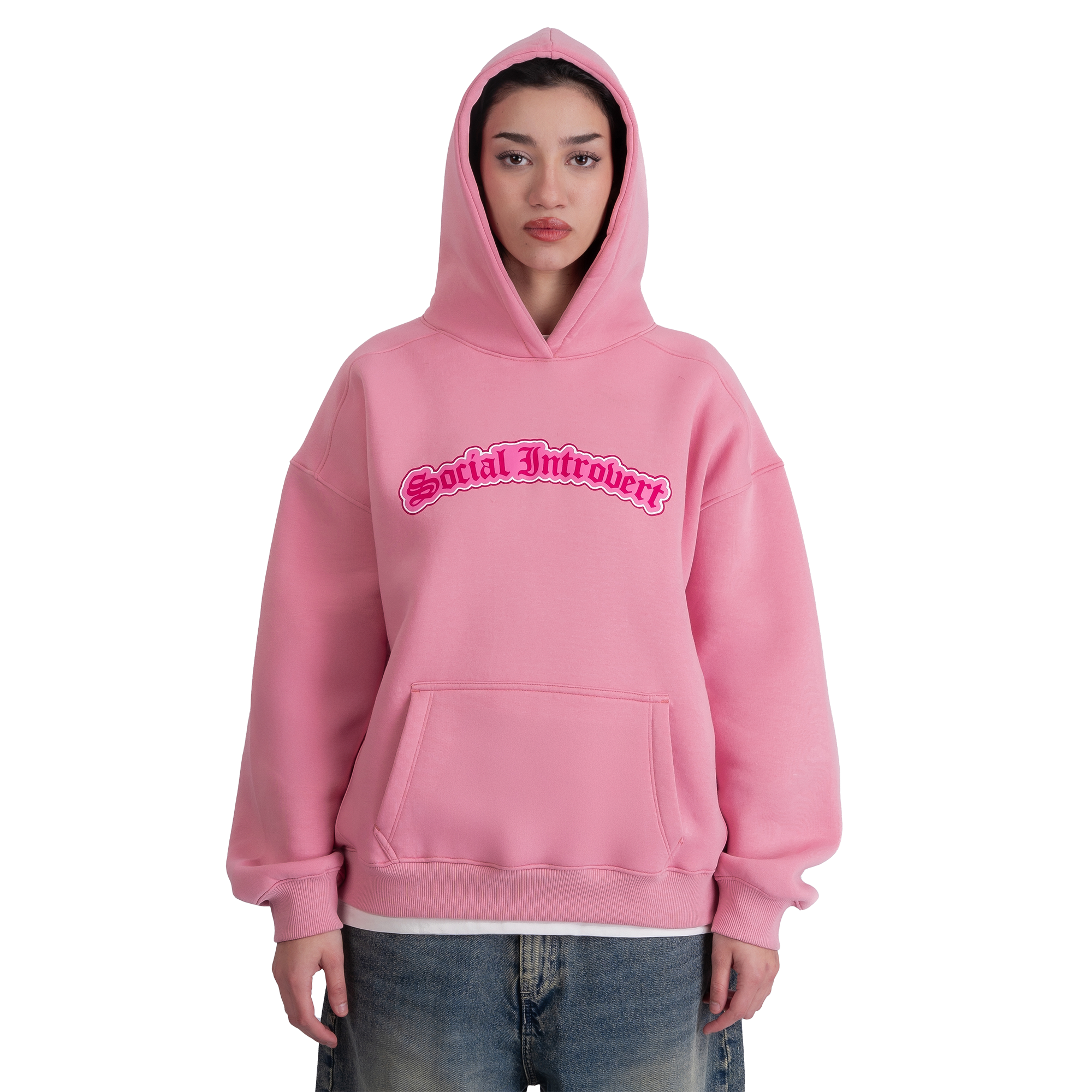 Pink Social introvert Hoodie