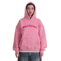 Pink Social introvert Hoodie