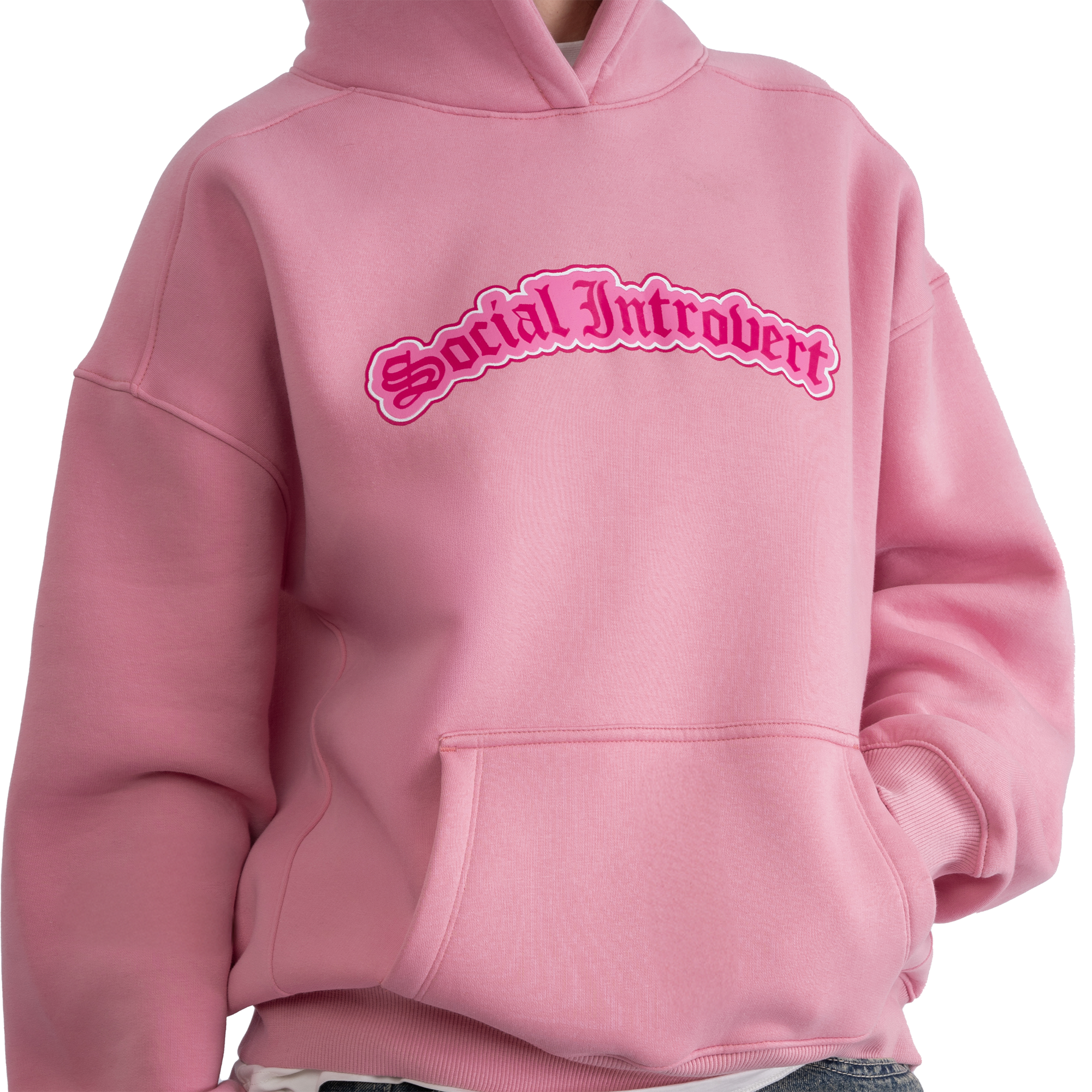 Pink Social introvert Hoodie