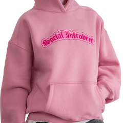 Pink Social introvert Hoodie