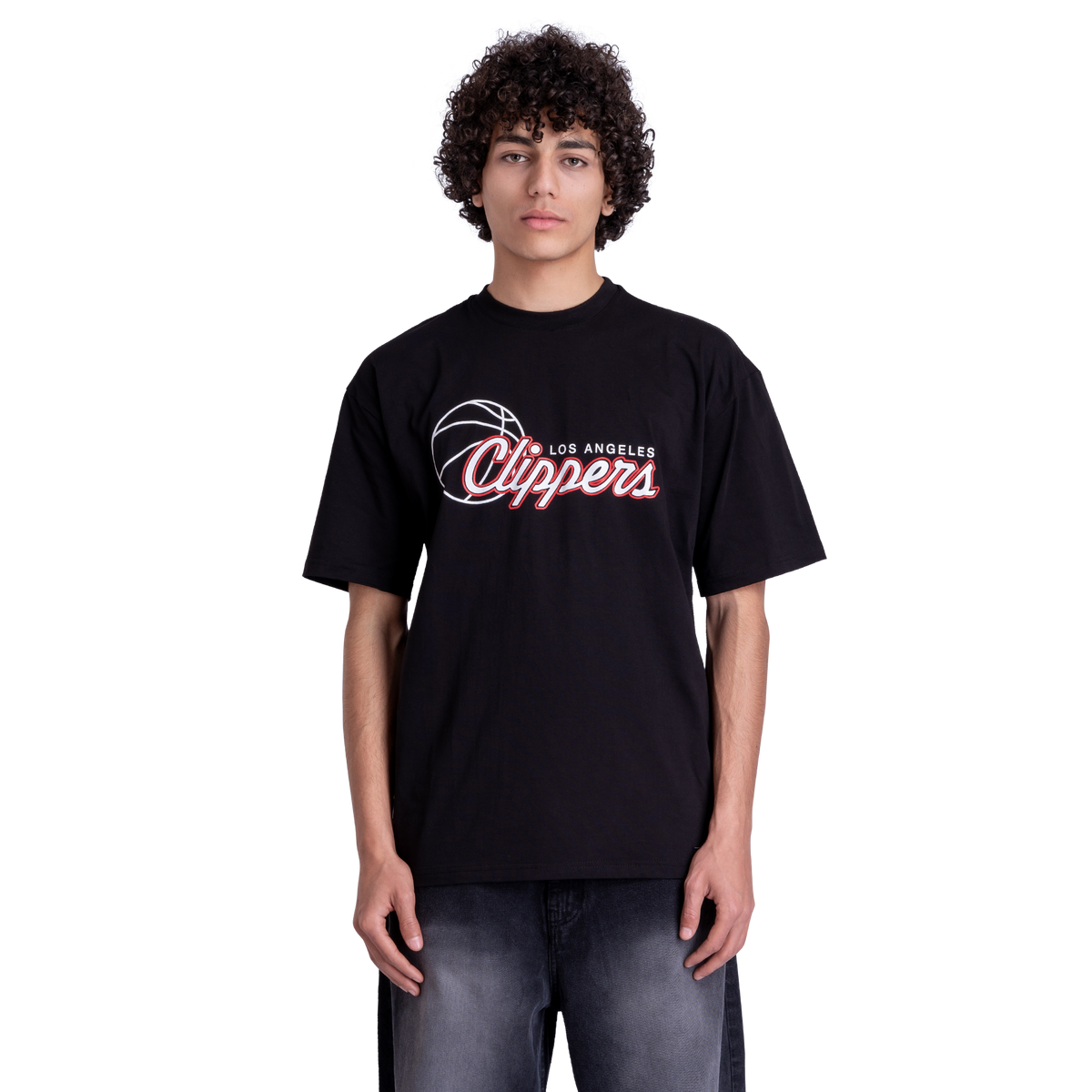 Clippers  Front Printed Black Tee