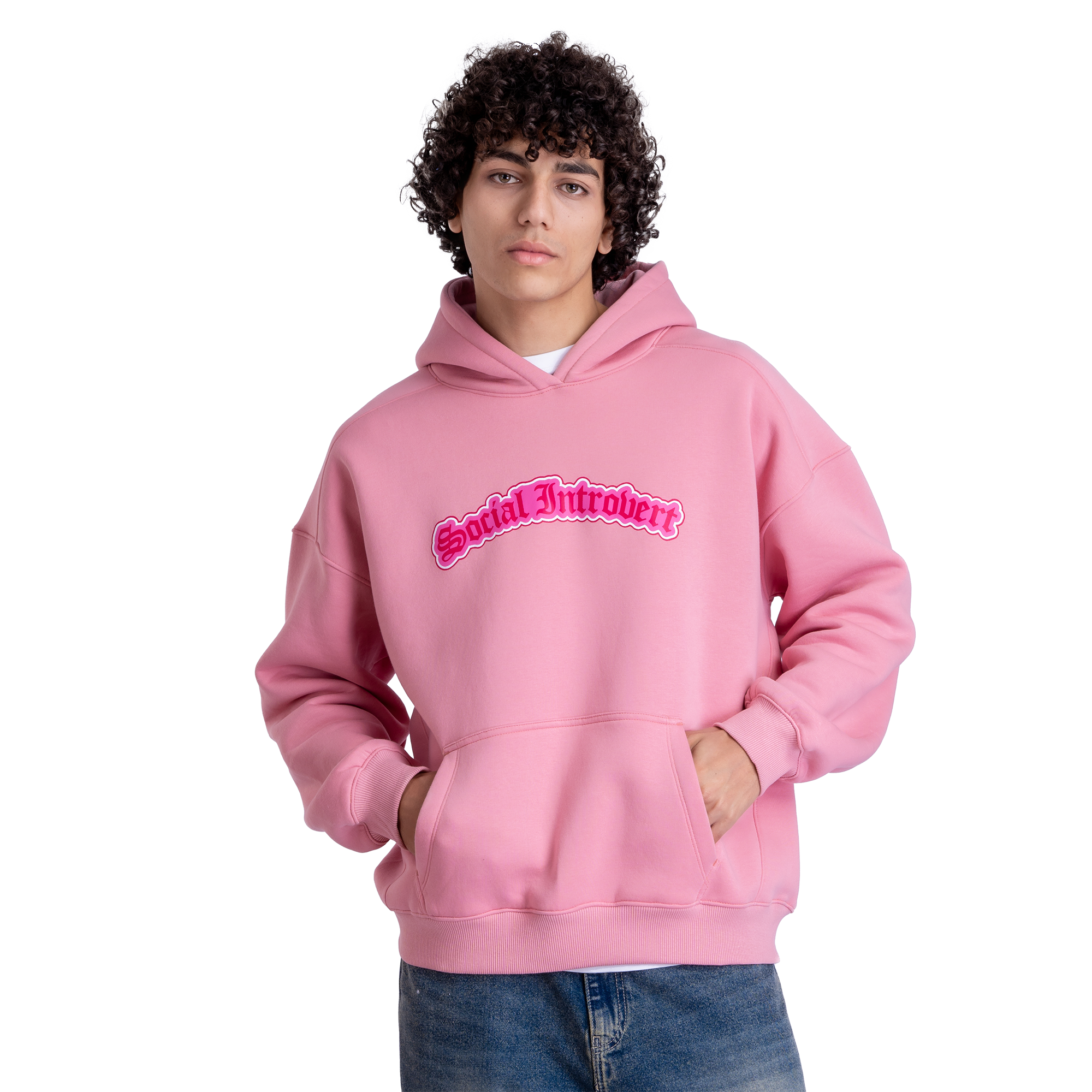 Pink Social introvert Hoodie