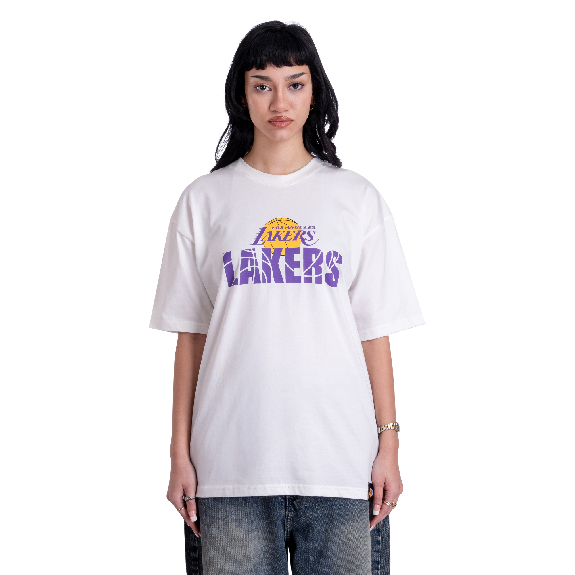 Lakers Front Print White Tee