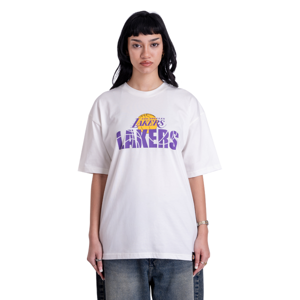 Lakers Front Print White Tee