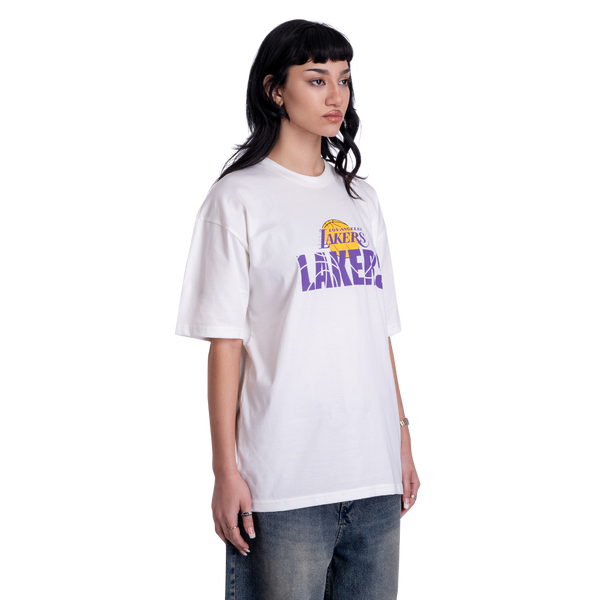 Lakers Front Print White Tee