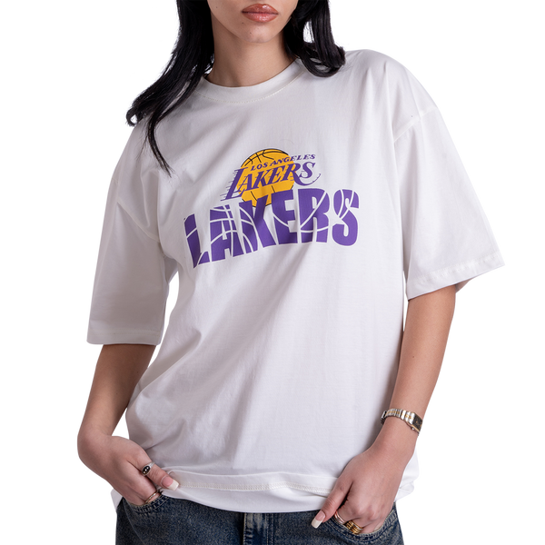 Lakers Front Print White Tee