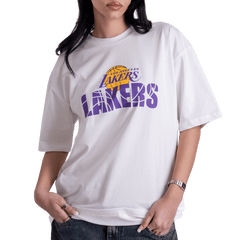 Lakers Front Print White Tee
