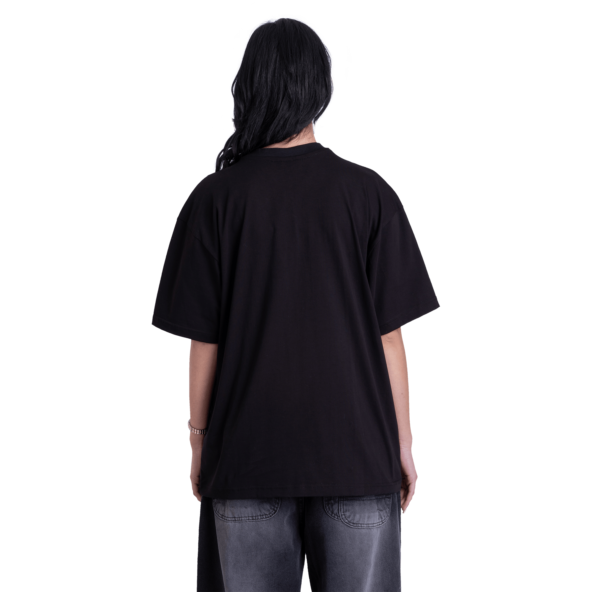 GSW002 Front Printed Black Tee