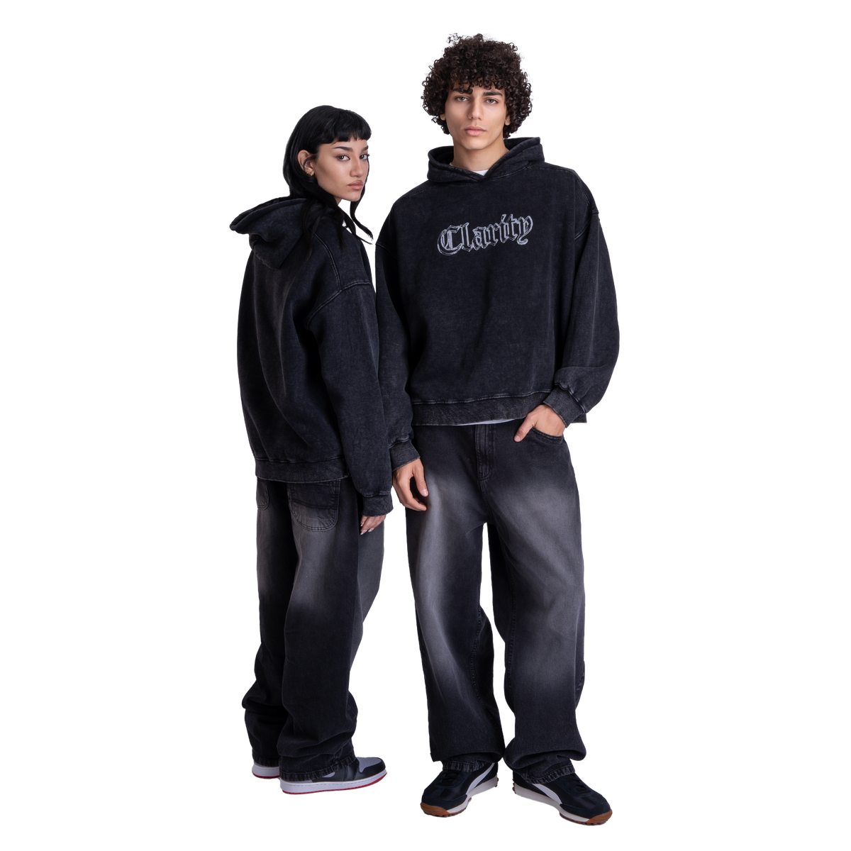 Fitsole Stone Wash Black Pants