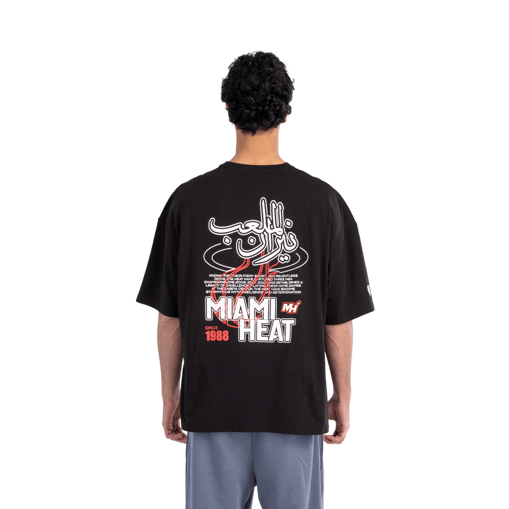 Miami heat court flames t-shirt