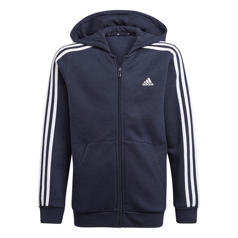 Adidas 3-Stripes Full-Zip Hoodie – Kids