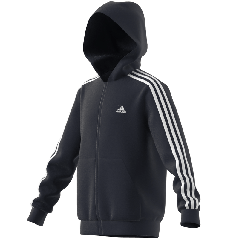 Adidas 3-Stripes Full-Zip Hoodie – Kids