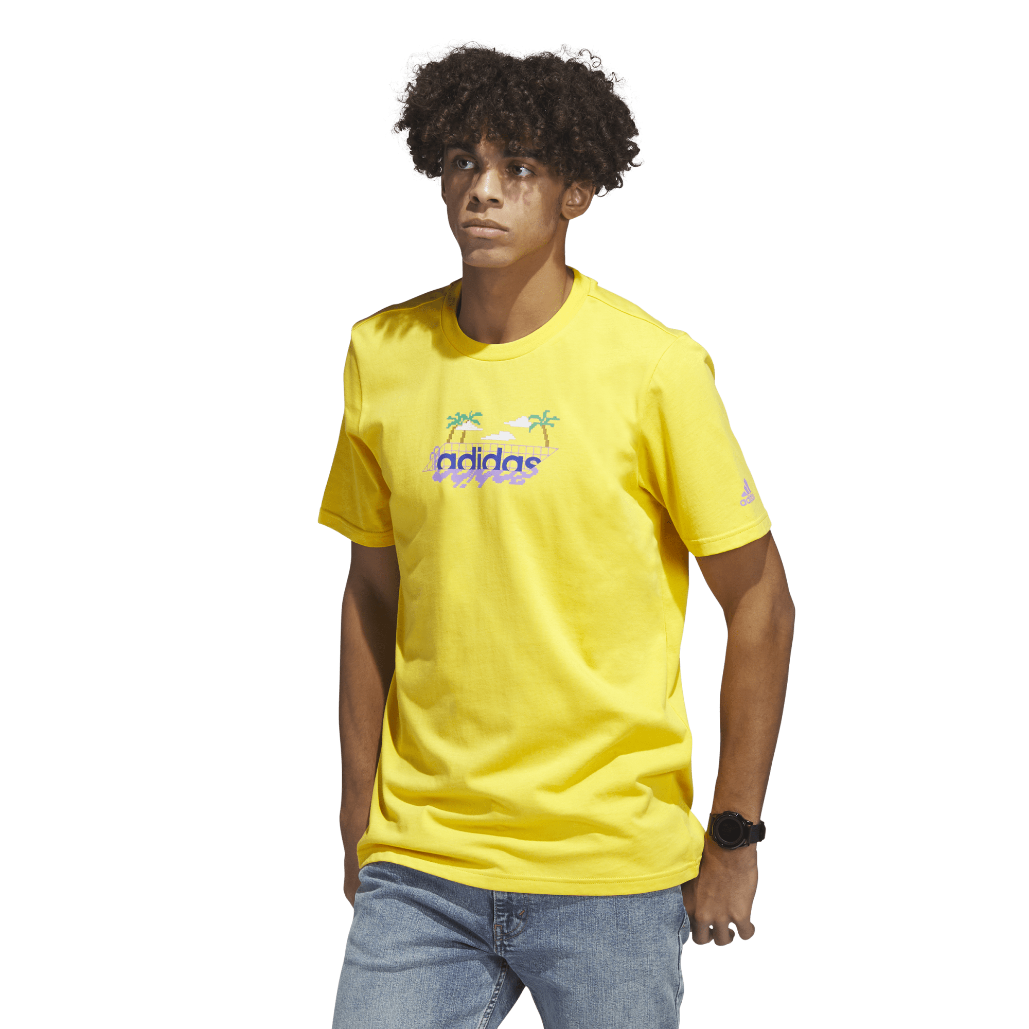 Linear Beach-Bit Short Sleeve Graphic T-Shirt (M)