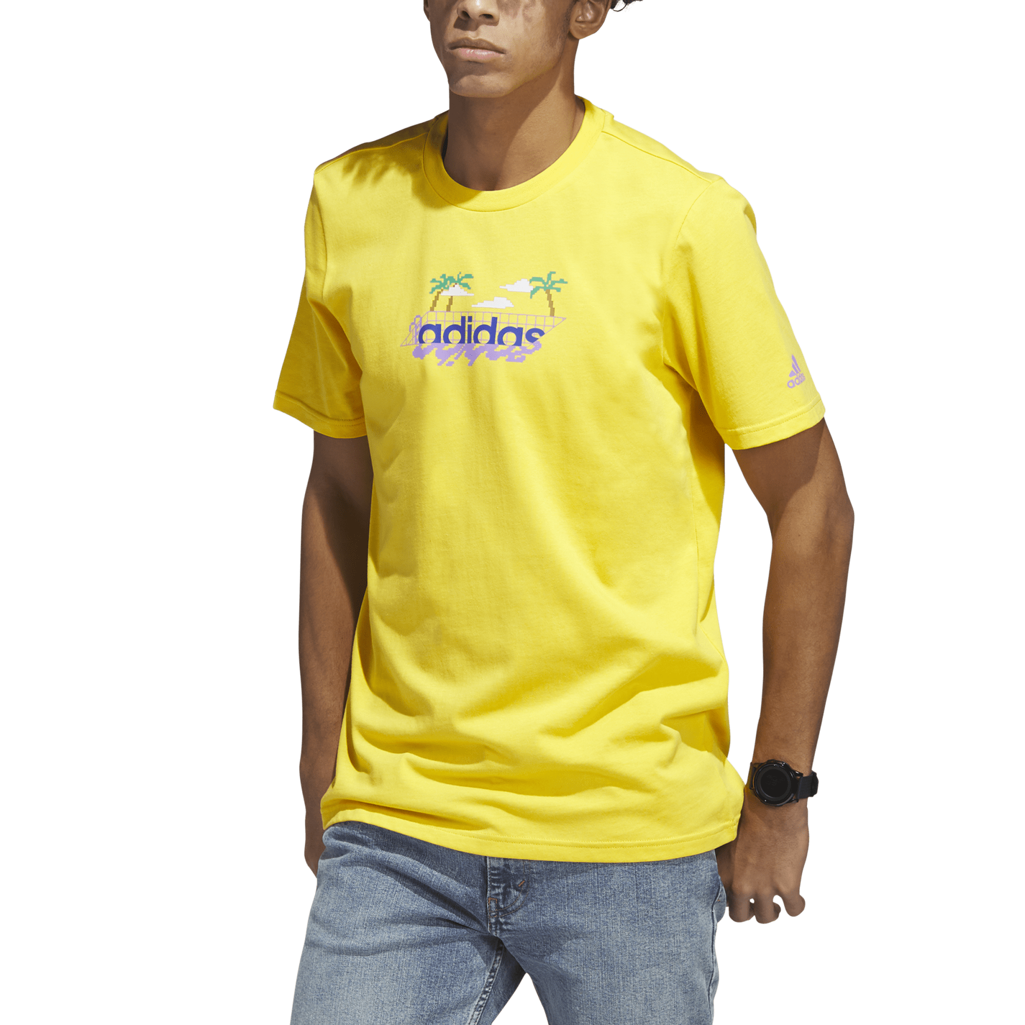 Linear Beach-Bit Short Sleeve Graphic T-Shirt (M)