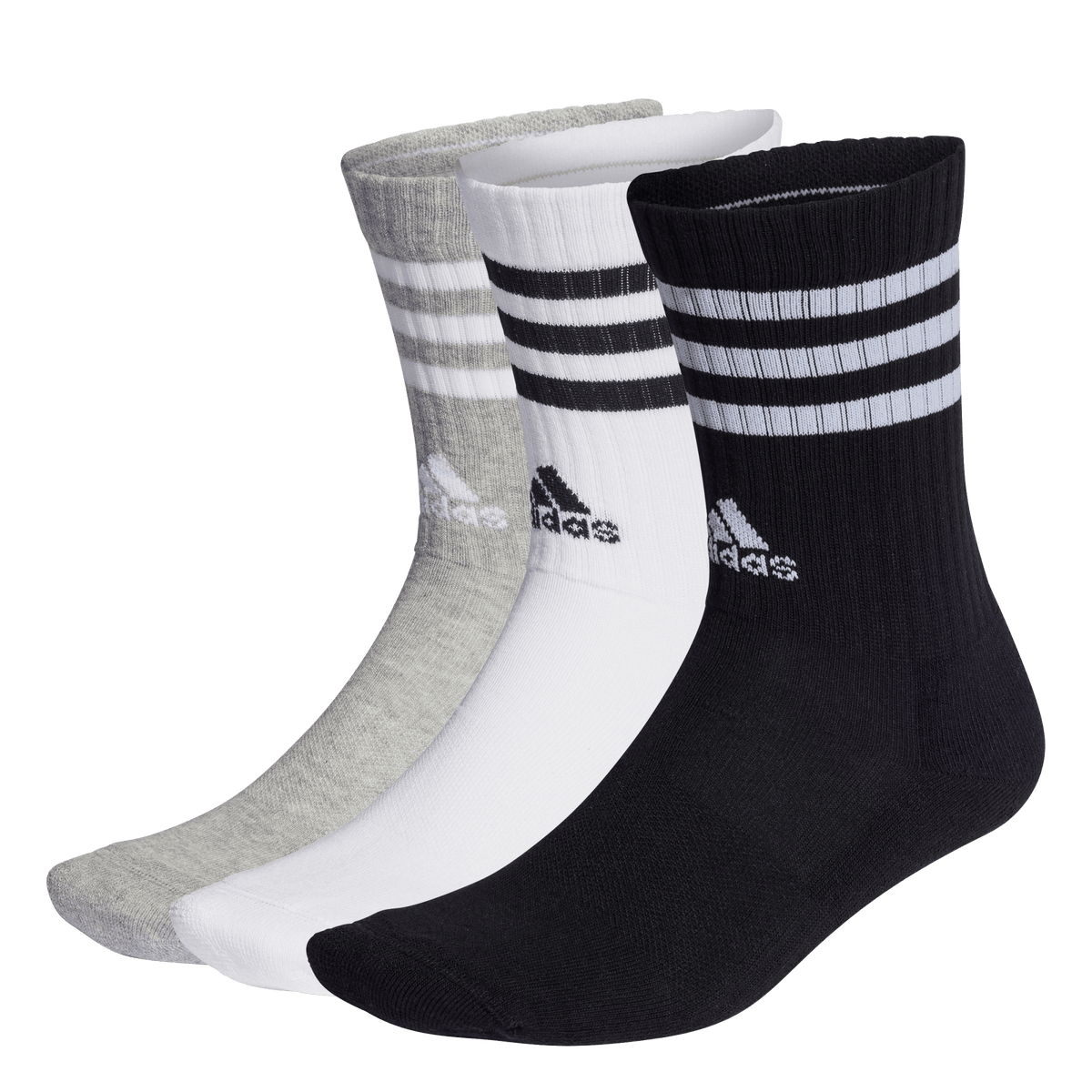 3-Stripes Cushioned Crew Socks 3 Pairs
