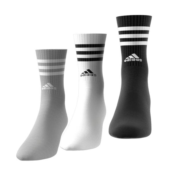 Adidas 3-Stripes Cushioned Crew Socks (3 Pairs)