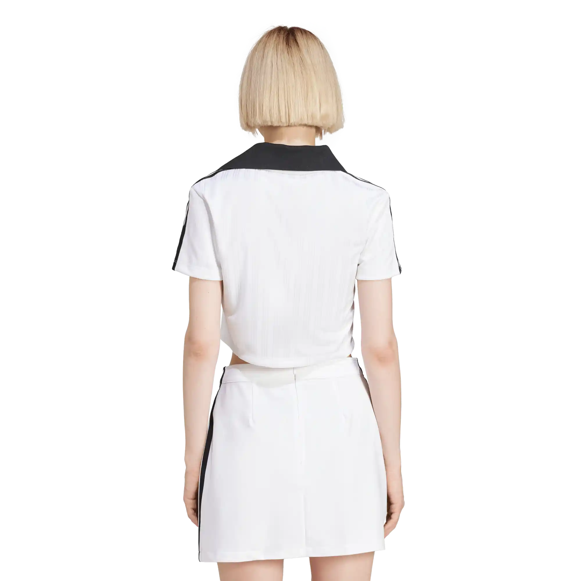 ADICOLOR FOOTBALL JACQUARD V-NECK CROP POLO