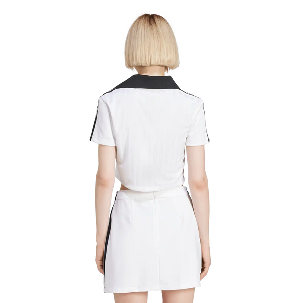 ADICOLOR FOOTBALL JACQUARD V-NECK CROP POLO