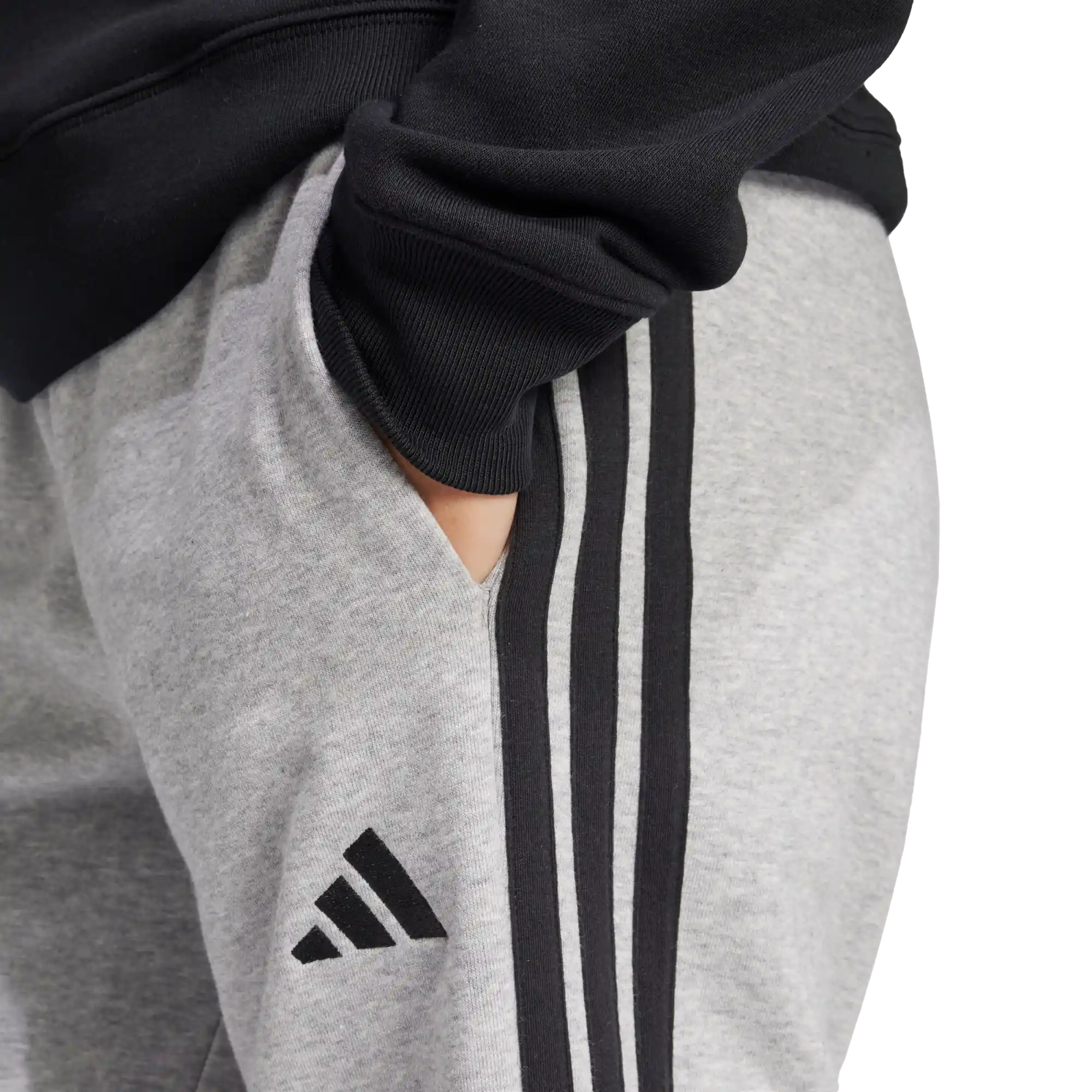 ESSENTIALS 3-STRIPES FRENCH TERRY CUFFED PANTS