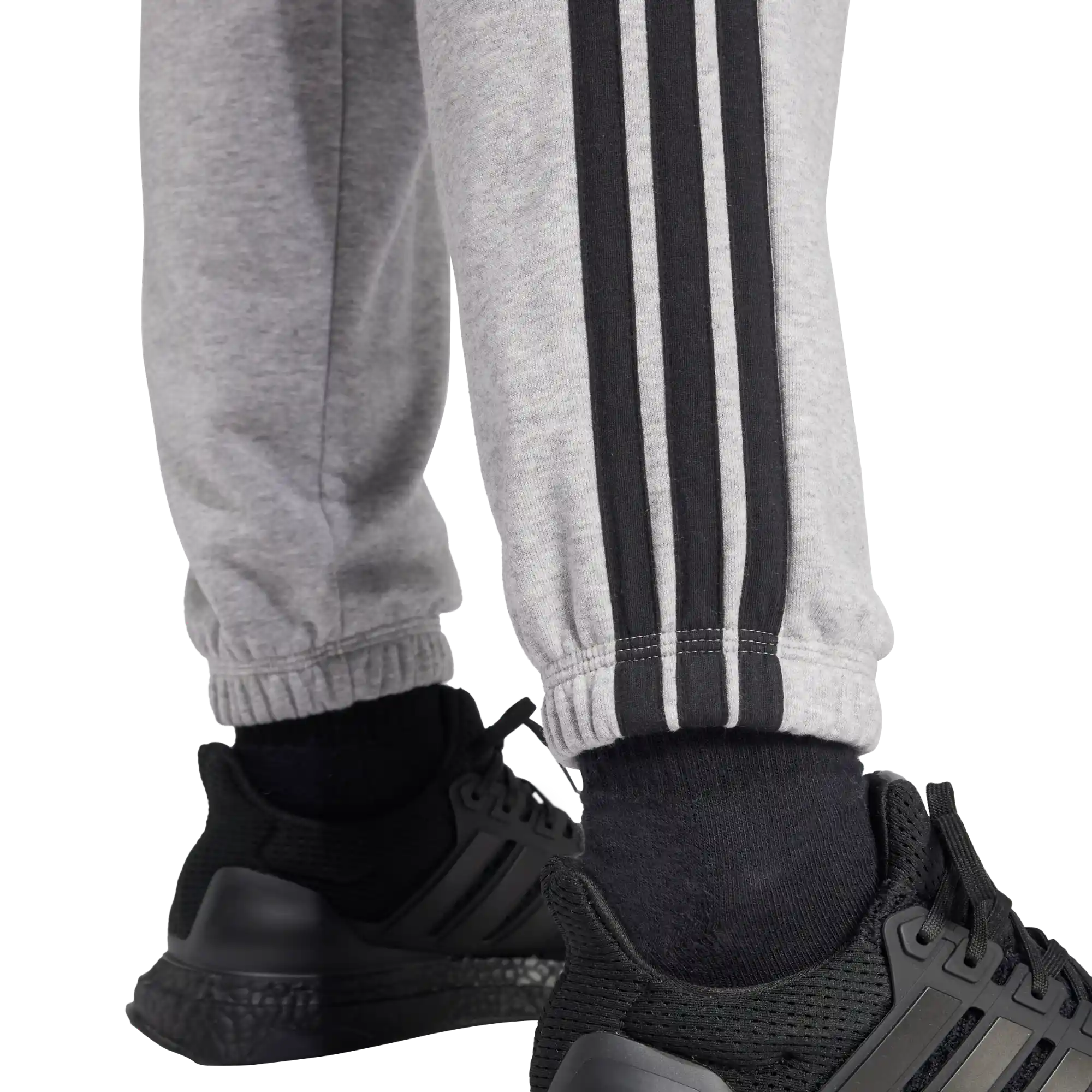 ESSENTIALS 3-STRIPES FRENCH TERRY CUFFED PANTS