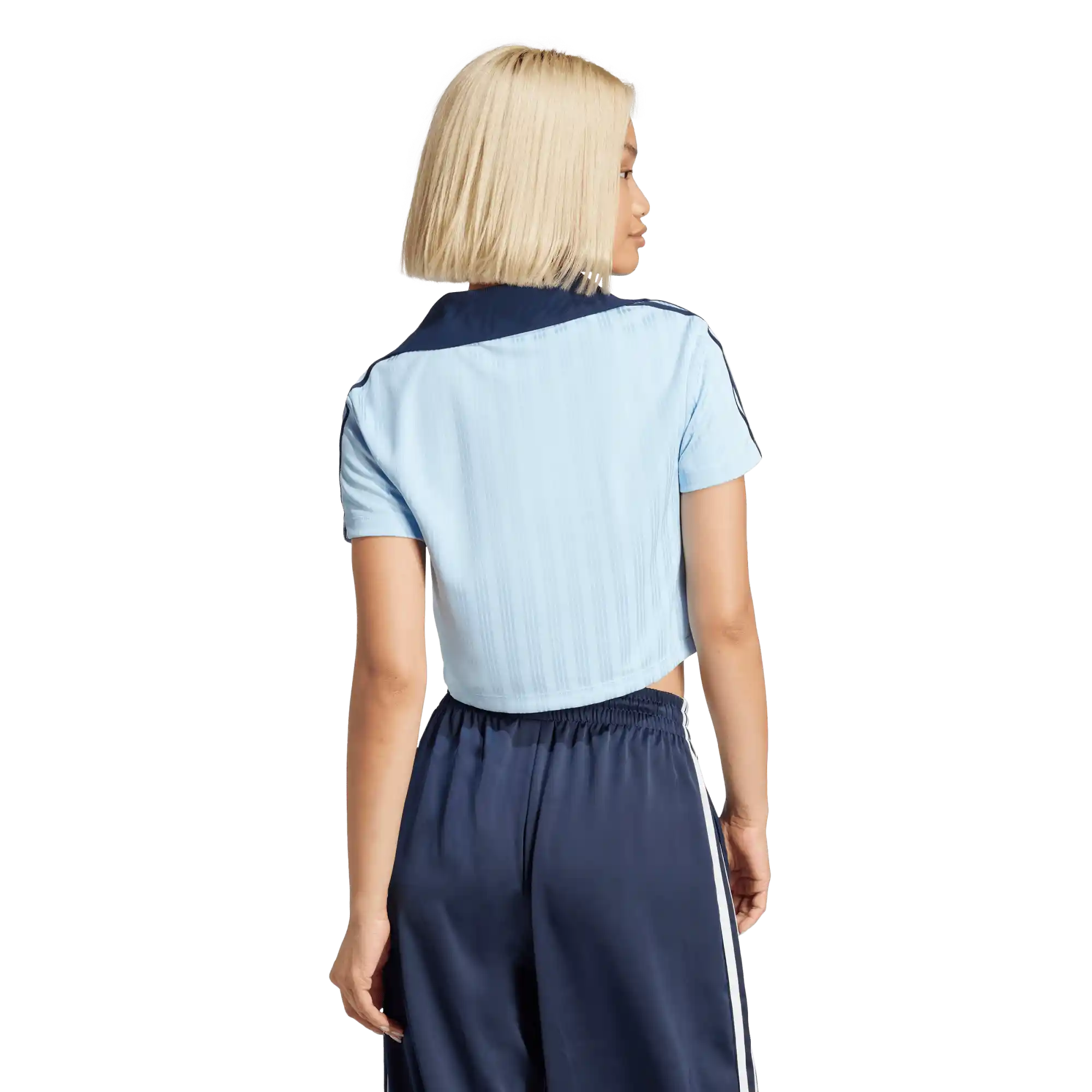 ADICOLOR FOOTBALL JACQUARD V-NECK CROP POLO